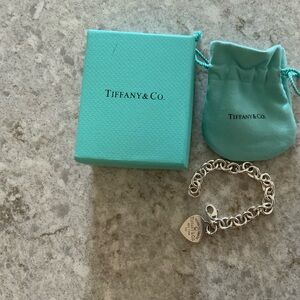 Tiffany’s SS RTT diamond heart pendant bracelet